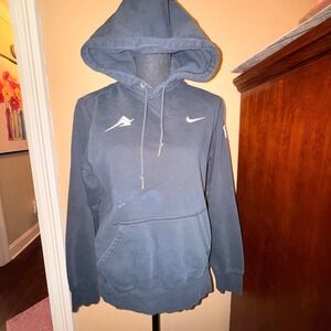 Nike Hoodie Mens S Navy Blue Good Pullover Fleece Swoosh 410183-010